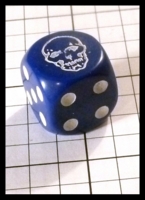 Dice : Dice - 6D - Skull Blue with White Pips - Gen Con Aug 2013